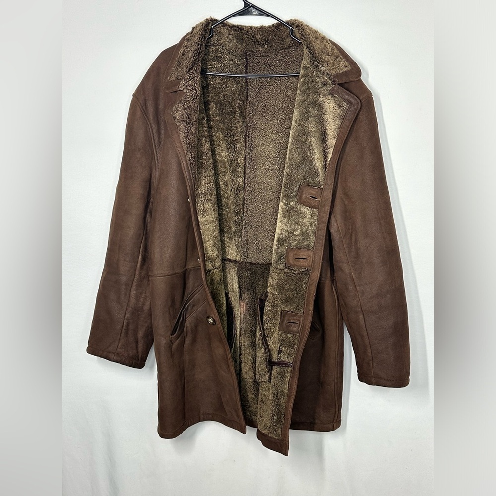 #2644 vintage leather mens jacket Made by PIEL Juan Pina size 52 - Picture 8 of 16